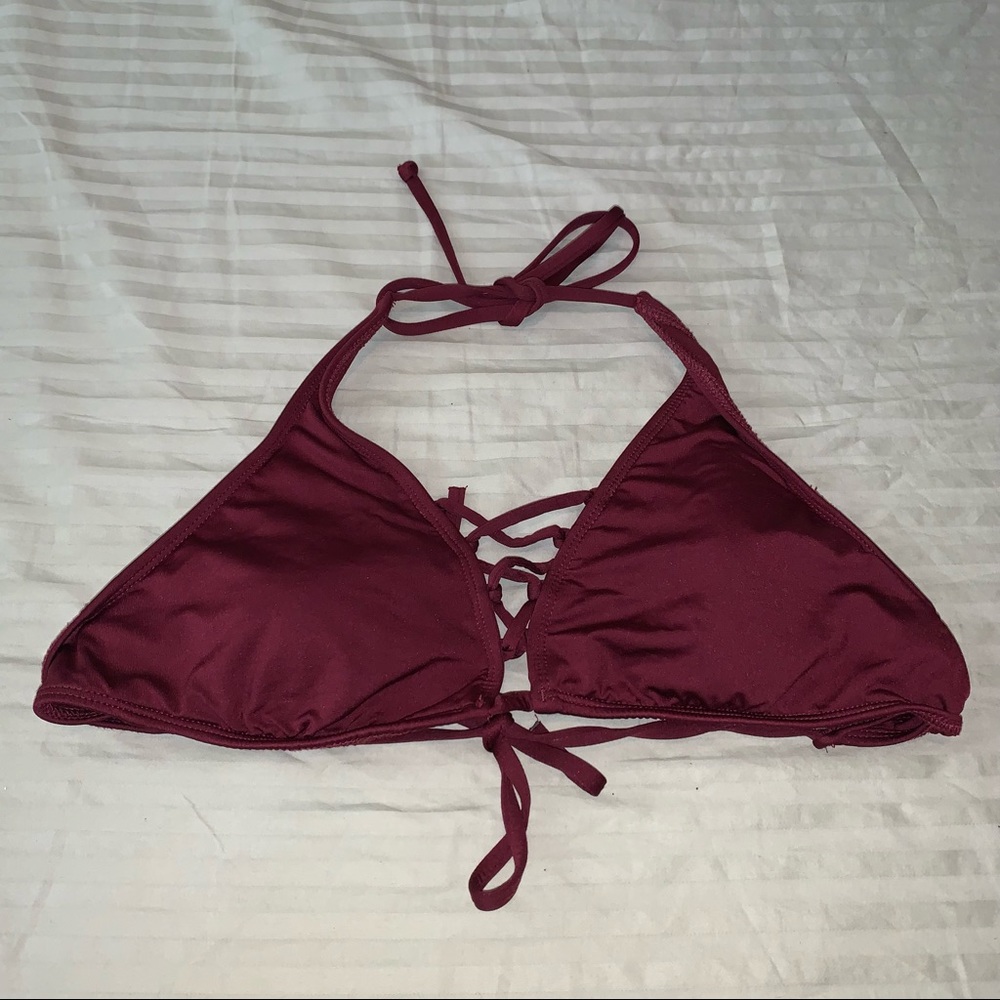 Mossimo Burgundy Bikini Top